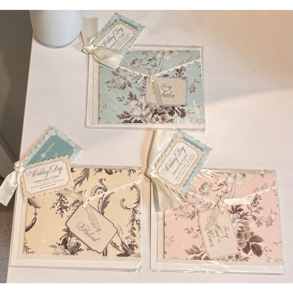 Anna Griffin Wedding Day Card Pack Lot of 3 Keepsake Sentiments